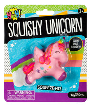 Load image into Gallery viewer, Yay! Toysmith Squishy Unicorn, Slow Rise Squishy, Fun Size
